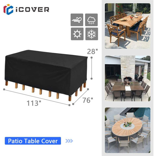 ICOVER Patio Table Cover Outdoor Patio Table Cover & Reviews Wayfair